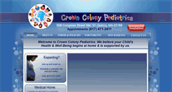 Desktop Screenshot of crowncolonypediatrics.com